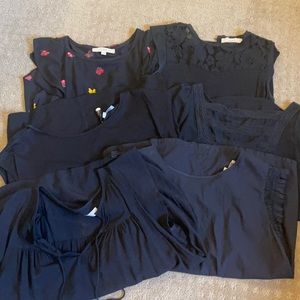 6 black loft blouses
